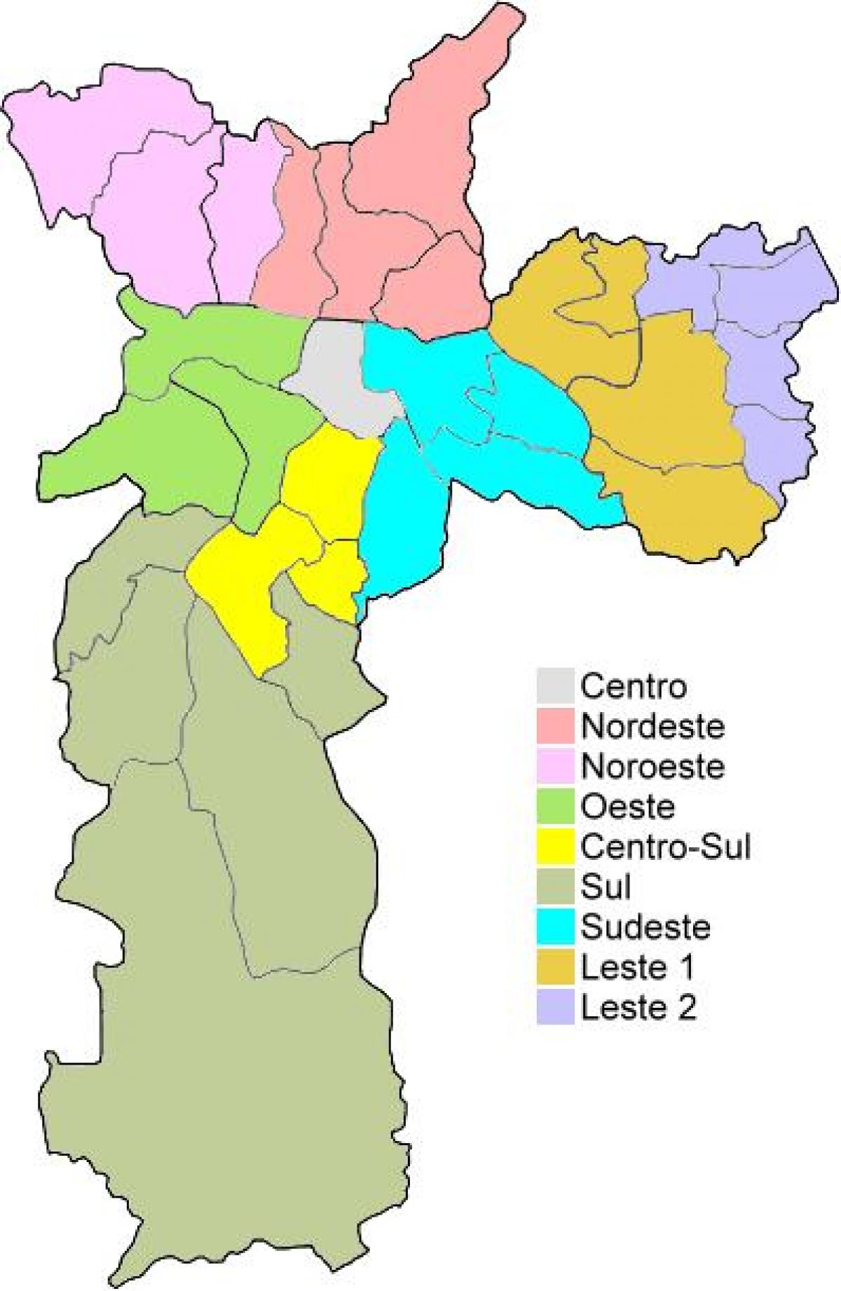 Mapa administrazio eskualde São Paulo