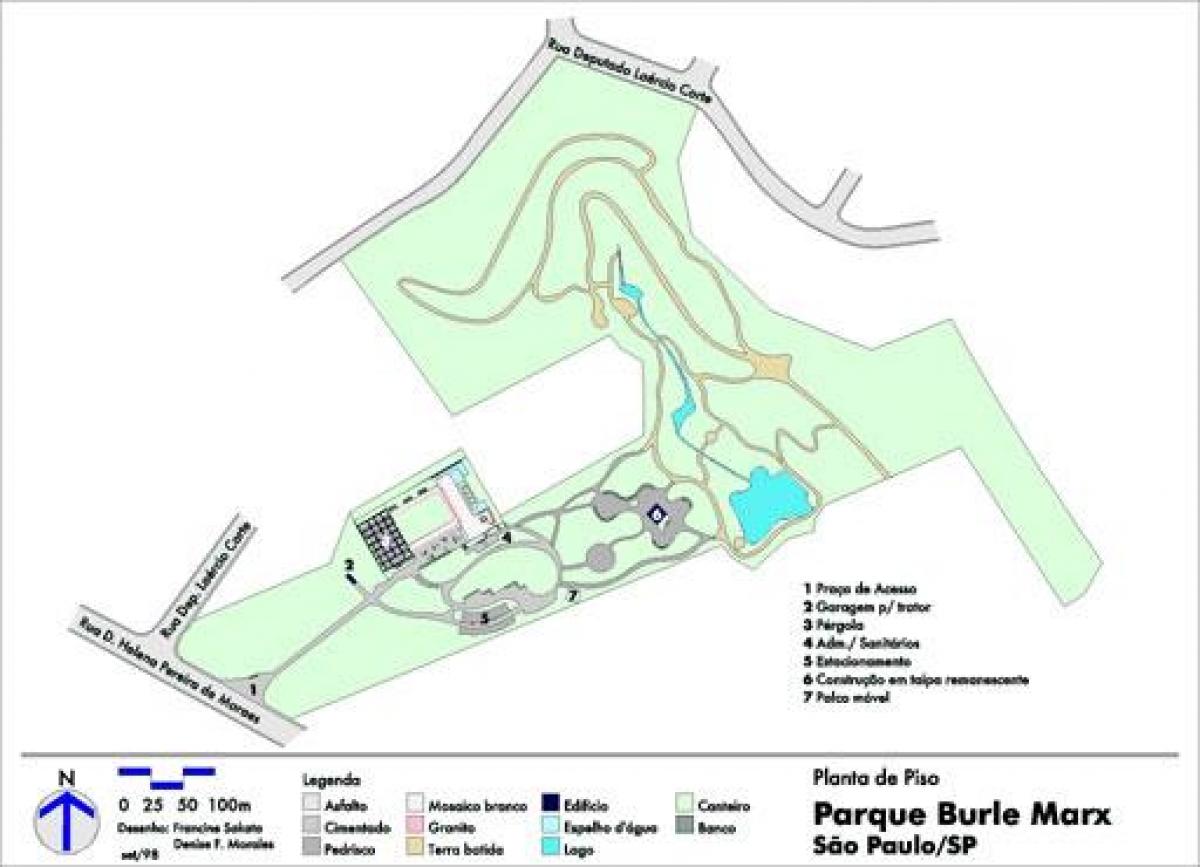 Mapa Burle Marx park