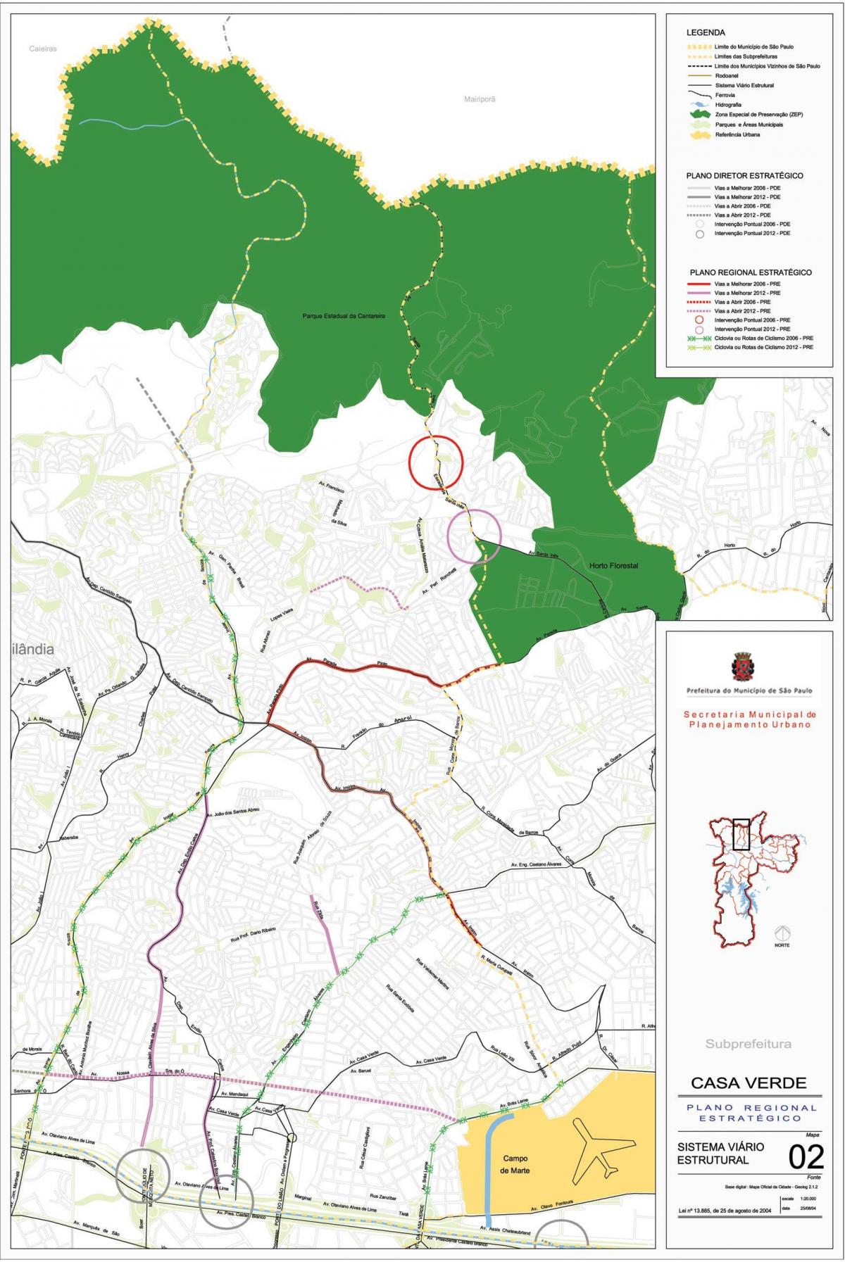 Mapa Casa Verde, Sao Paulo - Errepideak