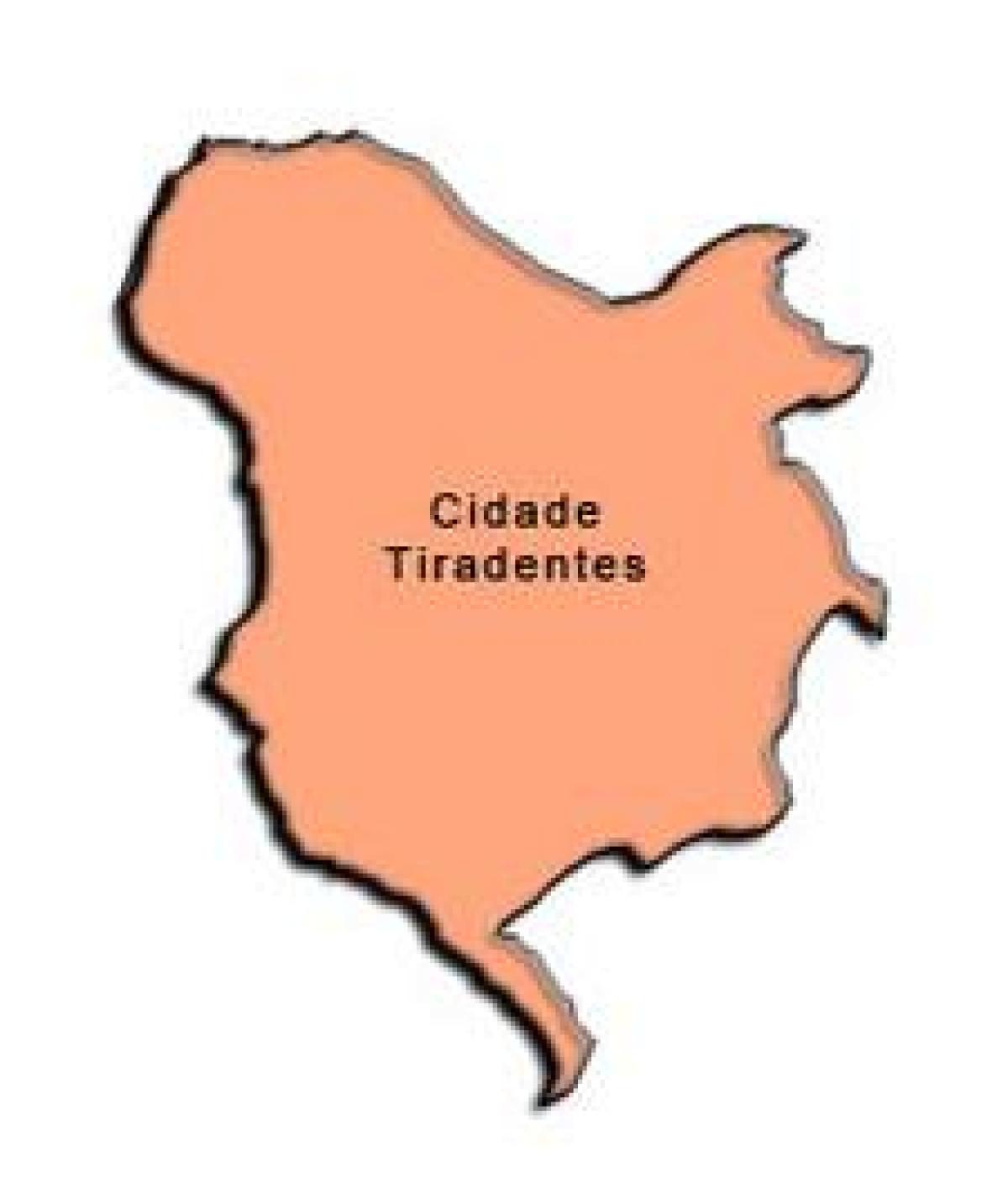 Mapa Cidade Tiradentes azpi-prefekturan