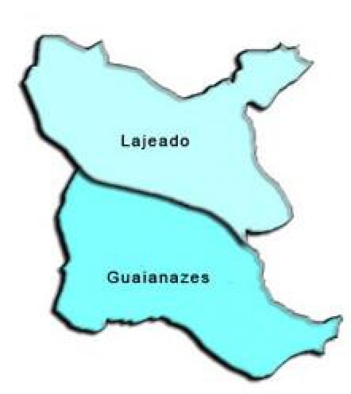 Mapa Guaianases azpi-prefekturan