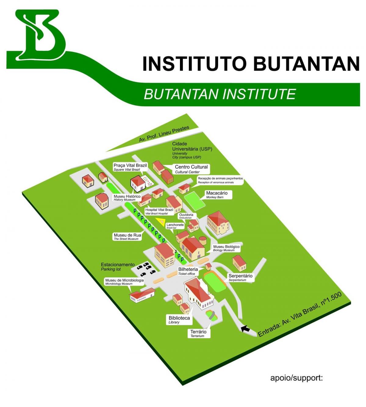 Mapa institutua Butantan