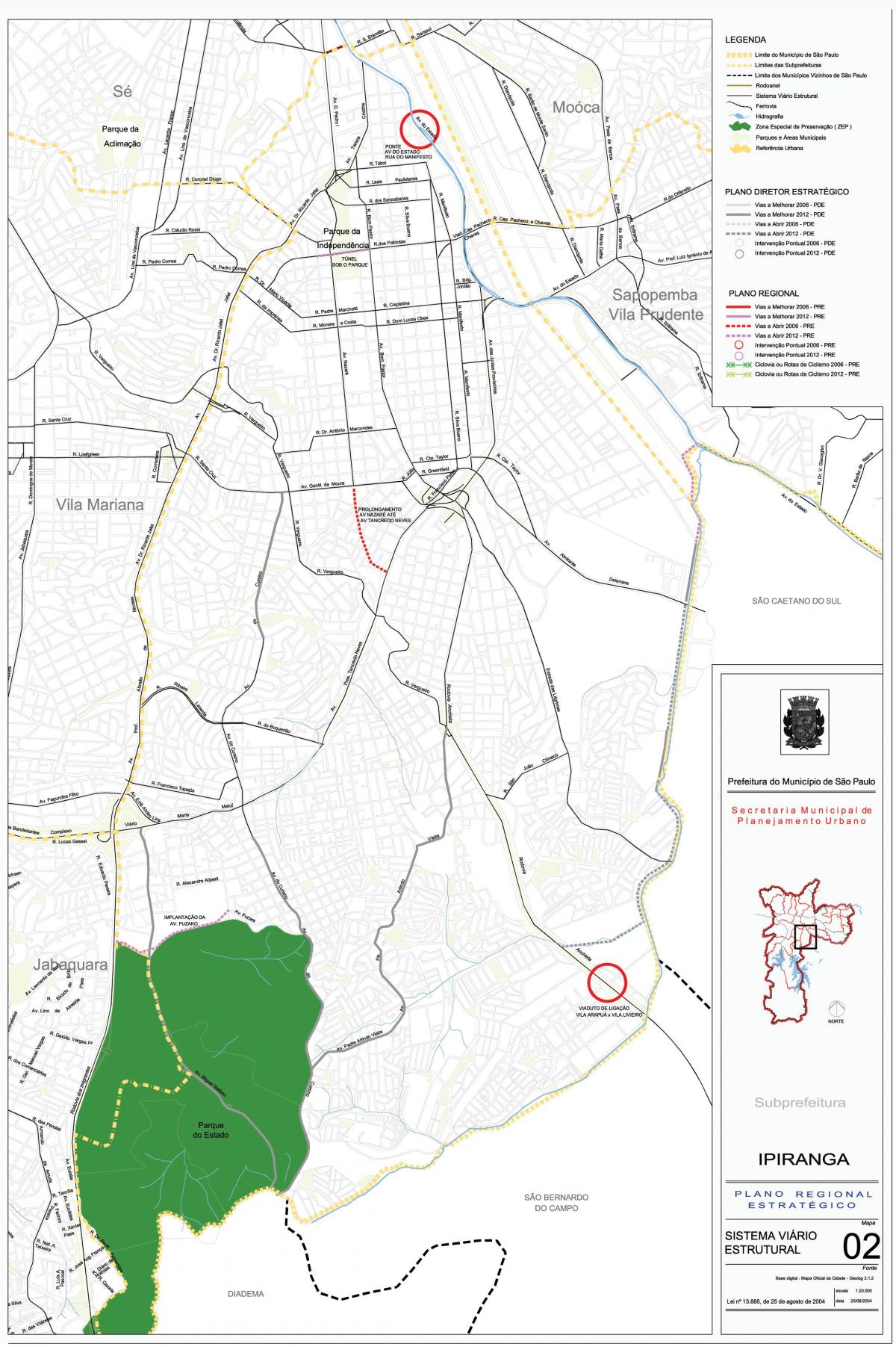 Mapa Ipiranga São Paulo - Errepideak