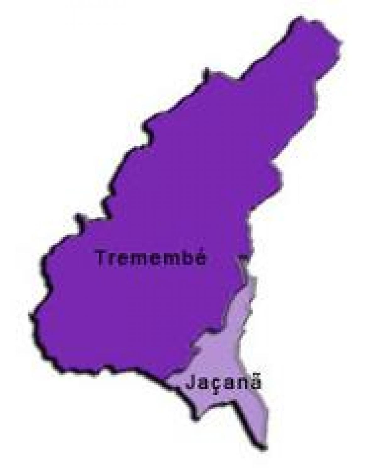 Mapa Jaçanã-Tremembé azpi-prefekturan