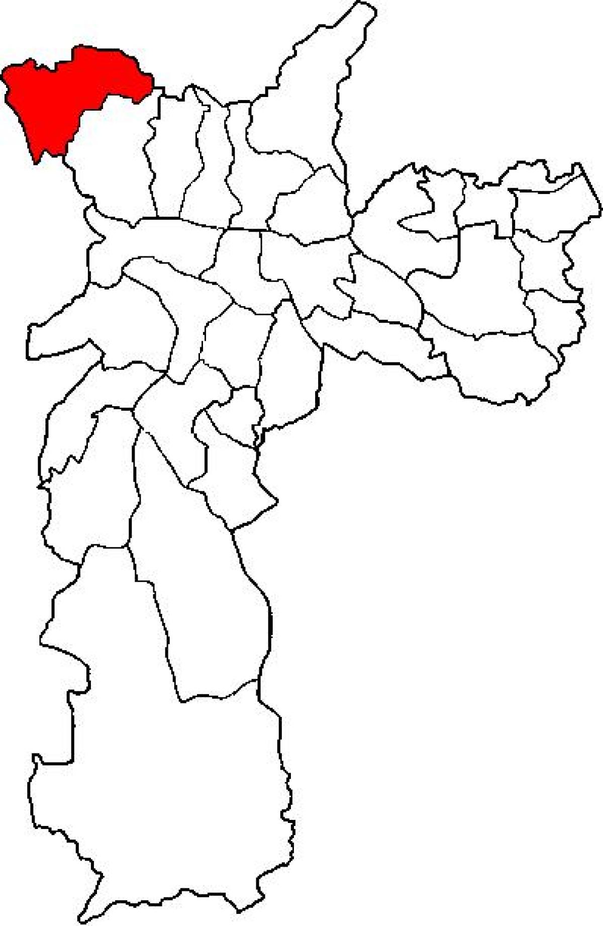 Mapa Perus azpi-prefektura São Paulo
