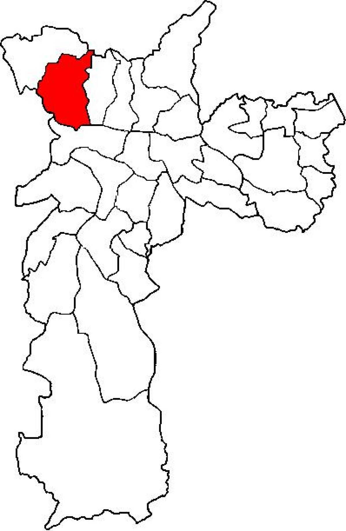 Mapa Pirituba-Jaraguá azpi-prefektura São Paulo