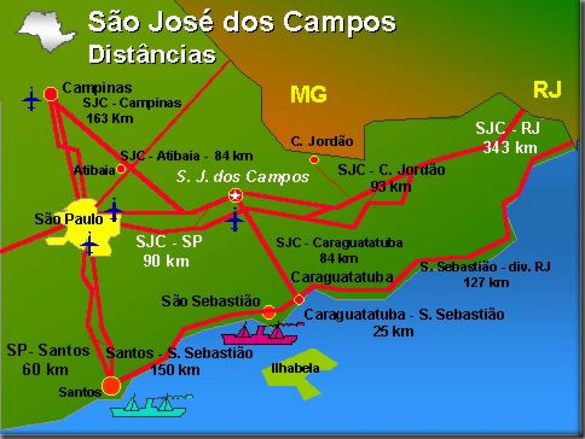 Mapa Sao Jose dos Campos aireportua