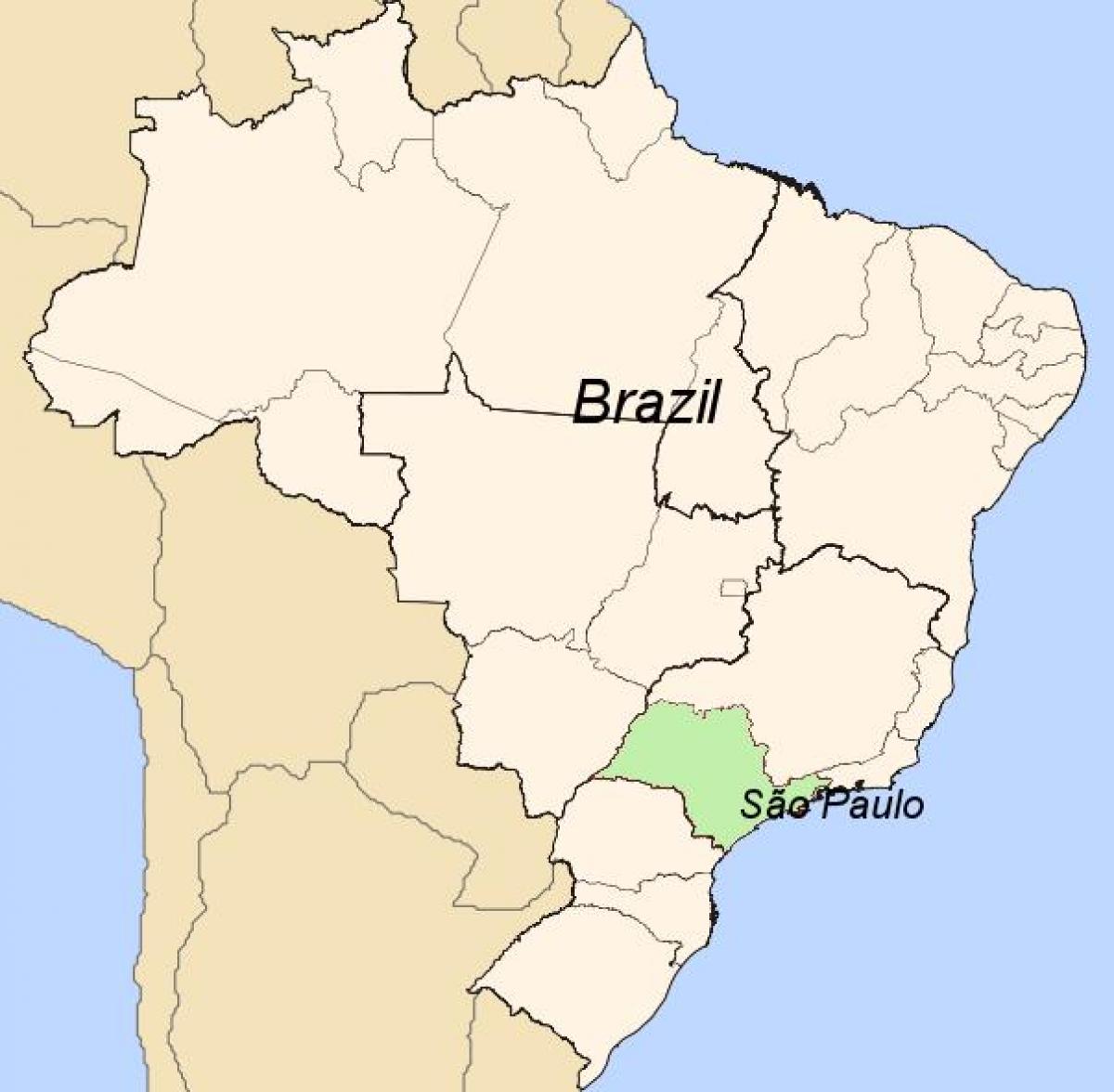 Mapa Sao Paulo-Brasil
