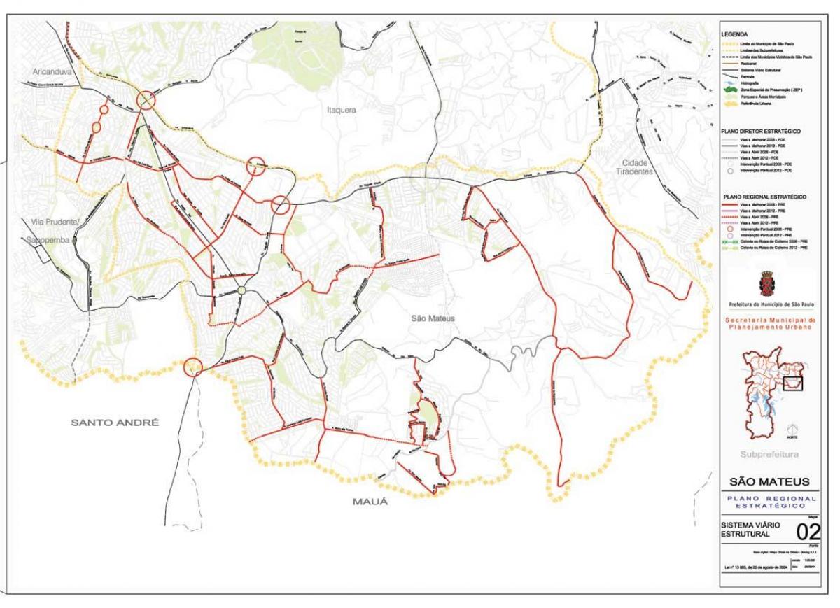 Mapa São Mateus São Paulo - Errepideak