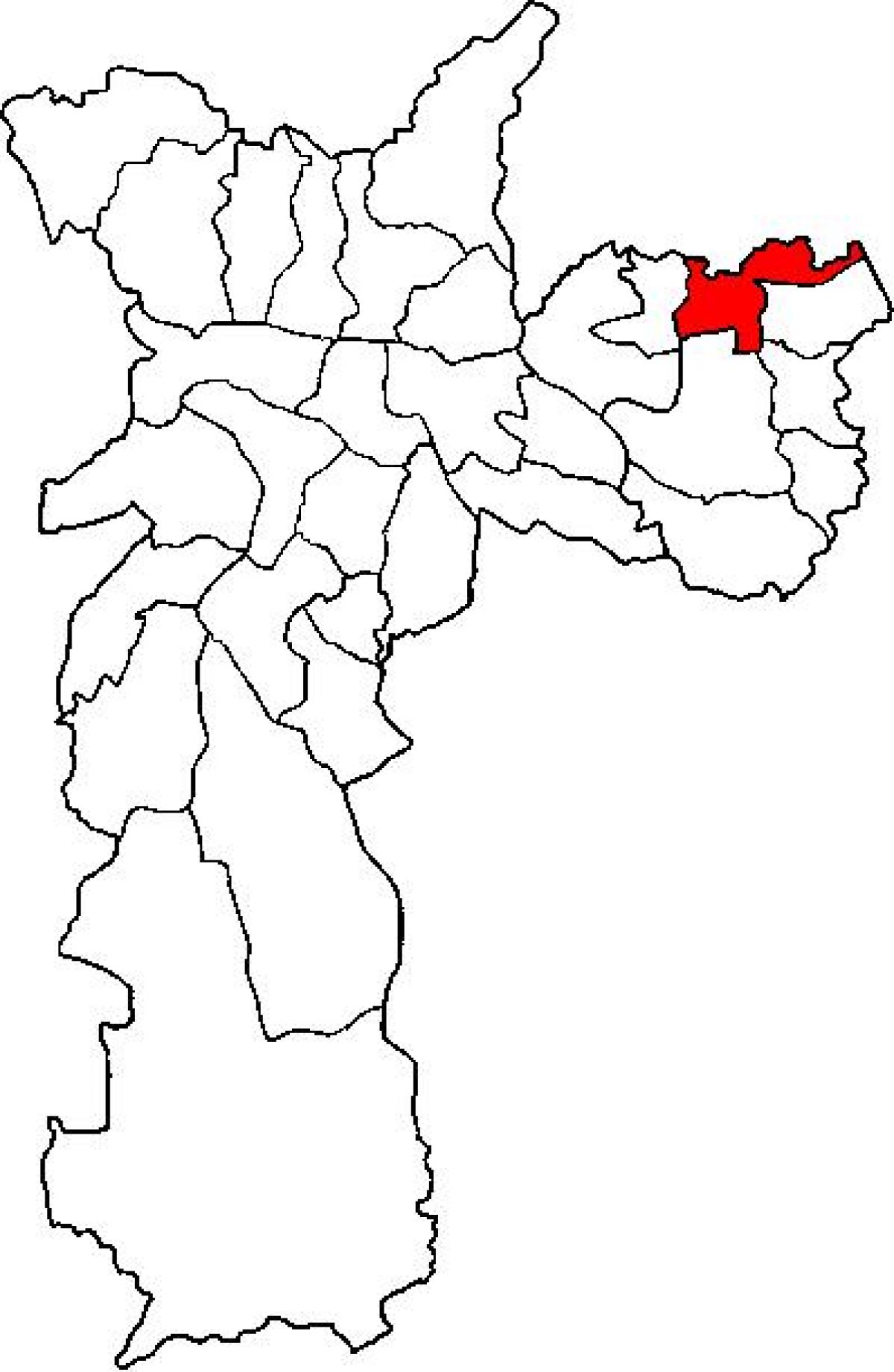 Mapa São Miguel Paulista azpi-prefektura São Paulo