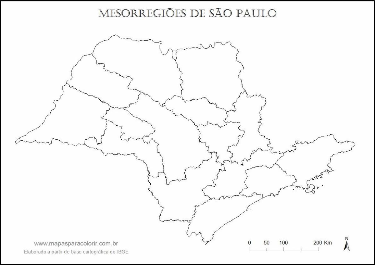 Mapa São Paulo birjina - eskualde