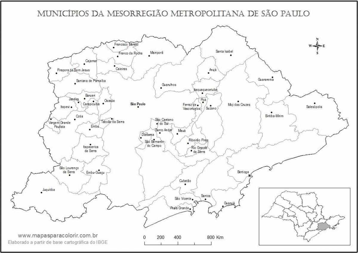 Mapa São Paulo birjina