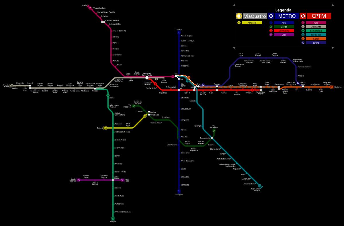 Mapa São Paulo CPTMRENTZAKO metro