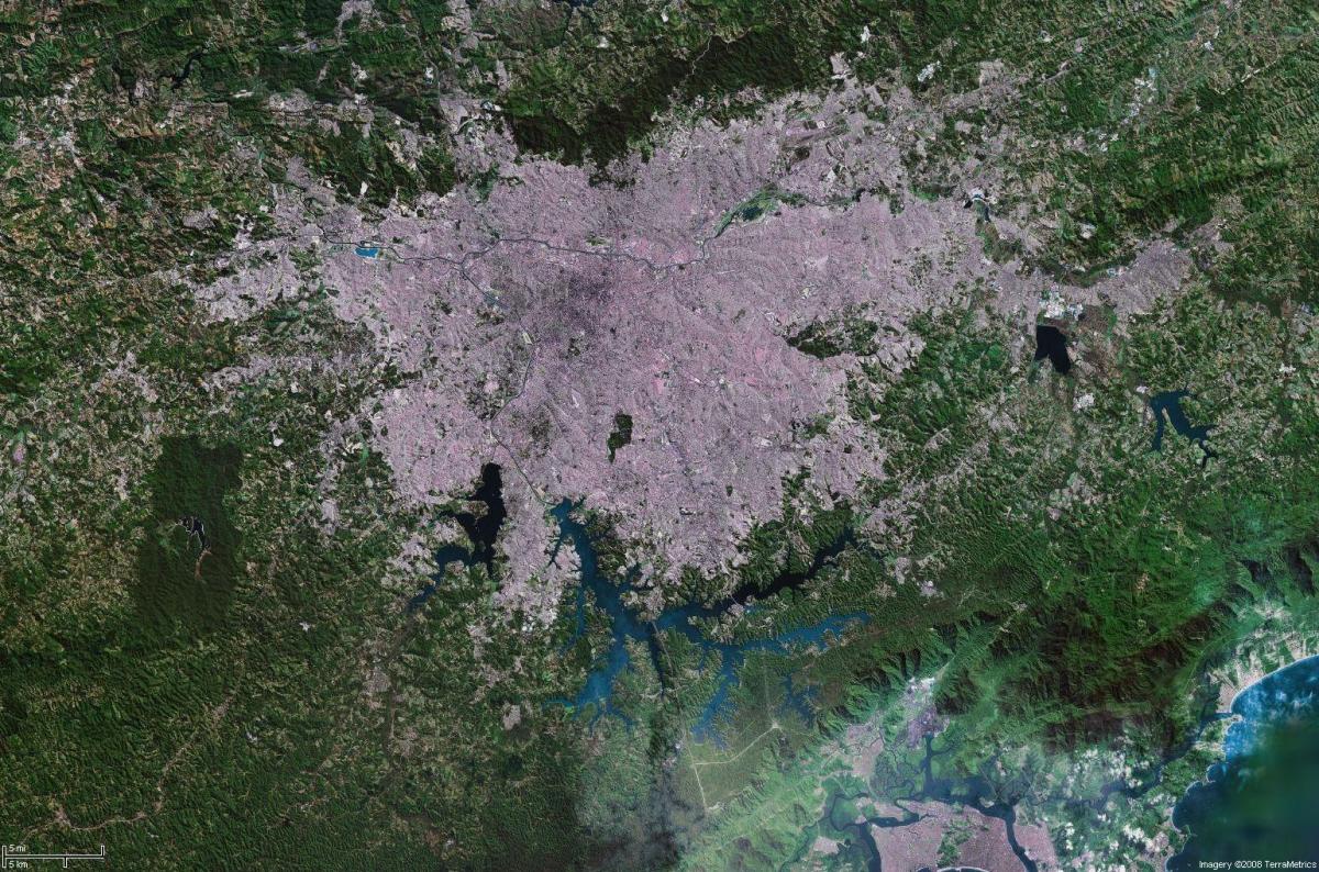 Mapa São Paulo satelite
