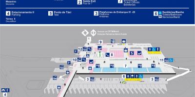 Mapa autobus terminal Barra Funda