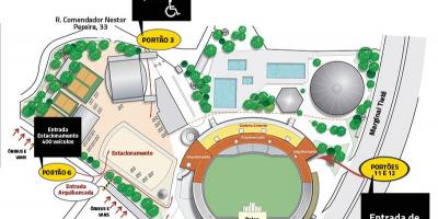 Mapa Canindé stadium