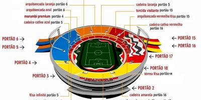 Mapa Cícero-Pompeu-de-Toledo stadium