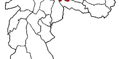 Mapa Mooca azpi-prefektura São Paulo