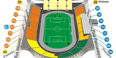 Mapa Pacaembu São Paulo stadium