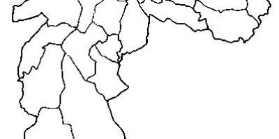 Mapa Perus azpi-prefektura São Paulo