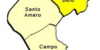 Mapa Santo Amaro azpi-prefekturan