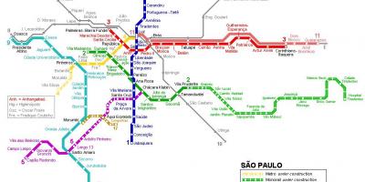 Mapa São Paulo monorail