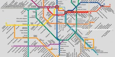 Mapa São Paulo sare metro