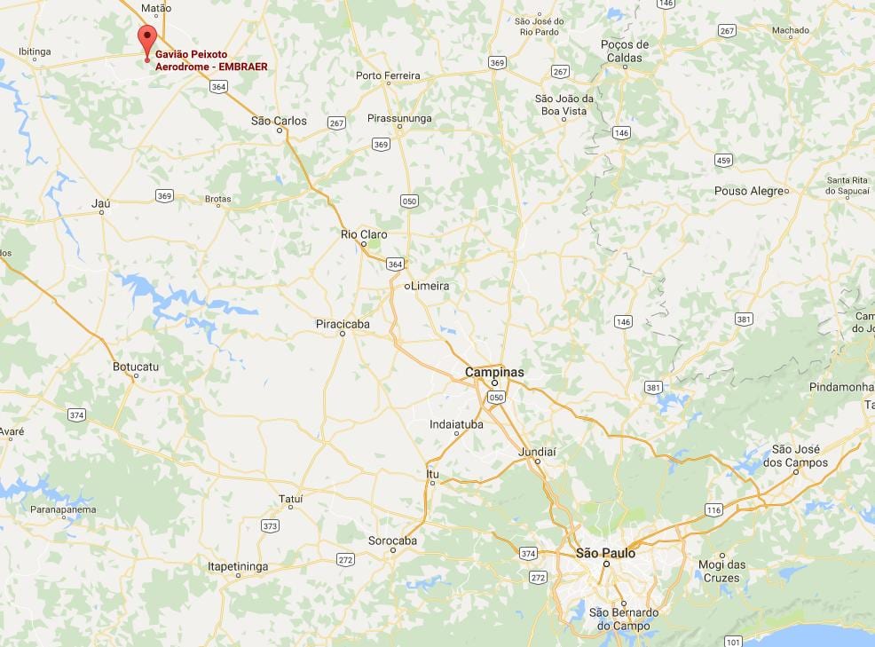 Mapa aerodrome Gavião Peixoto