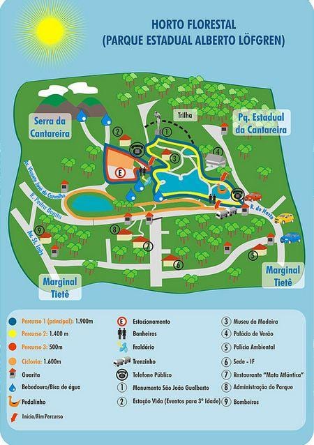 Mapa Alberto Löfgren parke - lorategia lore