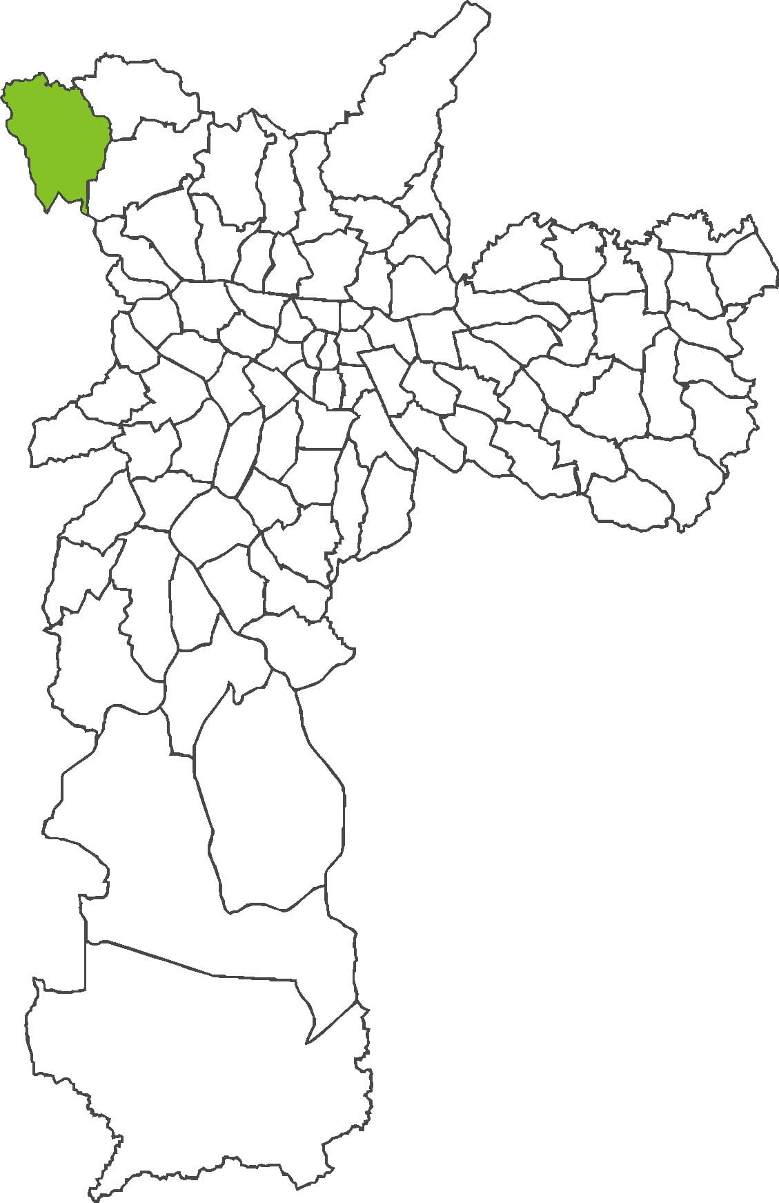 Mapa Anhangüera auzoan