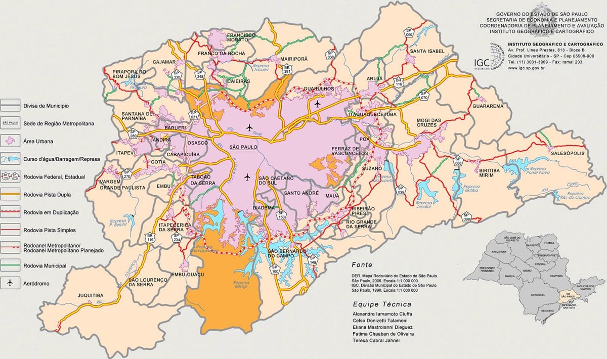 Mapa argazki handia São Paulo