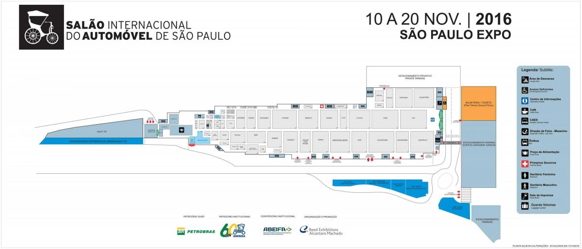 Mapa auto show São Paulo