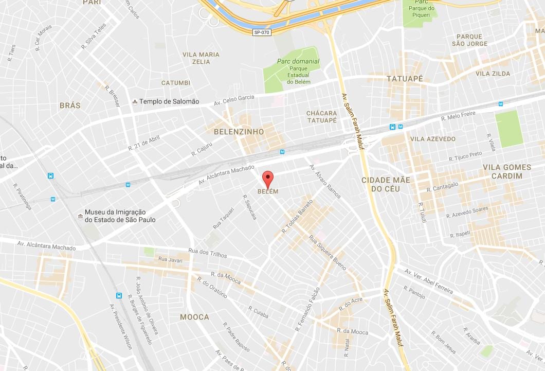 Mapa Belém São Paulo
