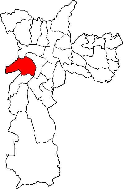 Mapa Butantã azpi-prefektura São Paulo
