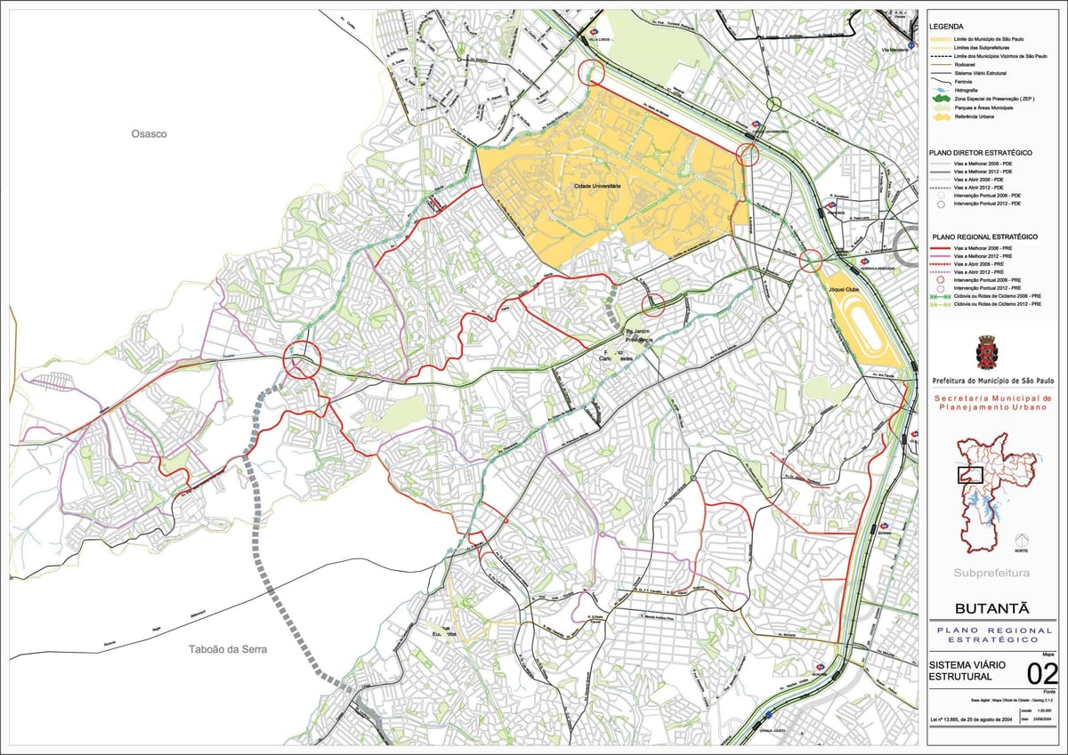 Mapa Butantã São Paulo - Errepideak