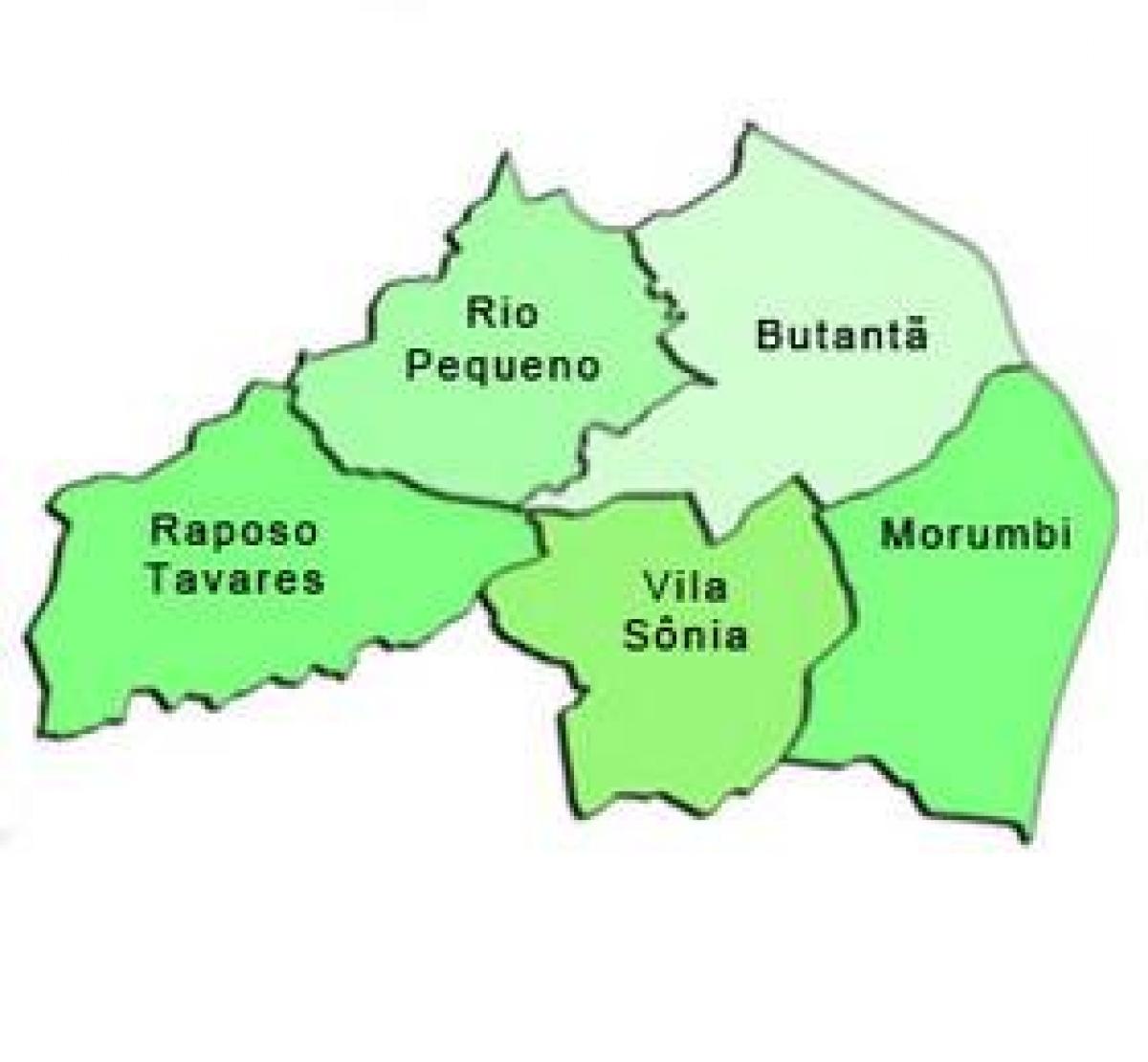 Mapa Butantã azpi-prefekturan