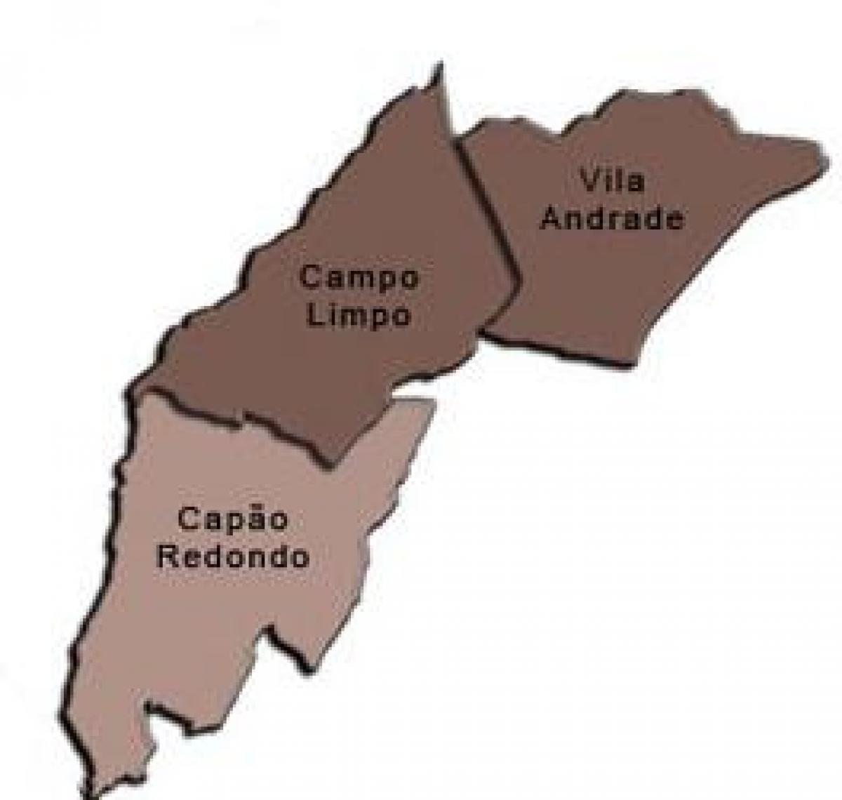 Mapa Campo Limpo azpi-prefekturan