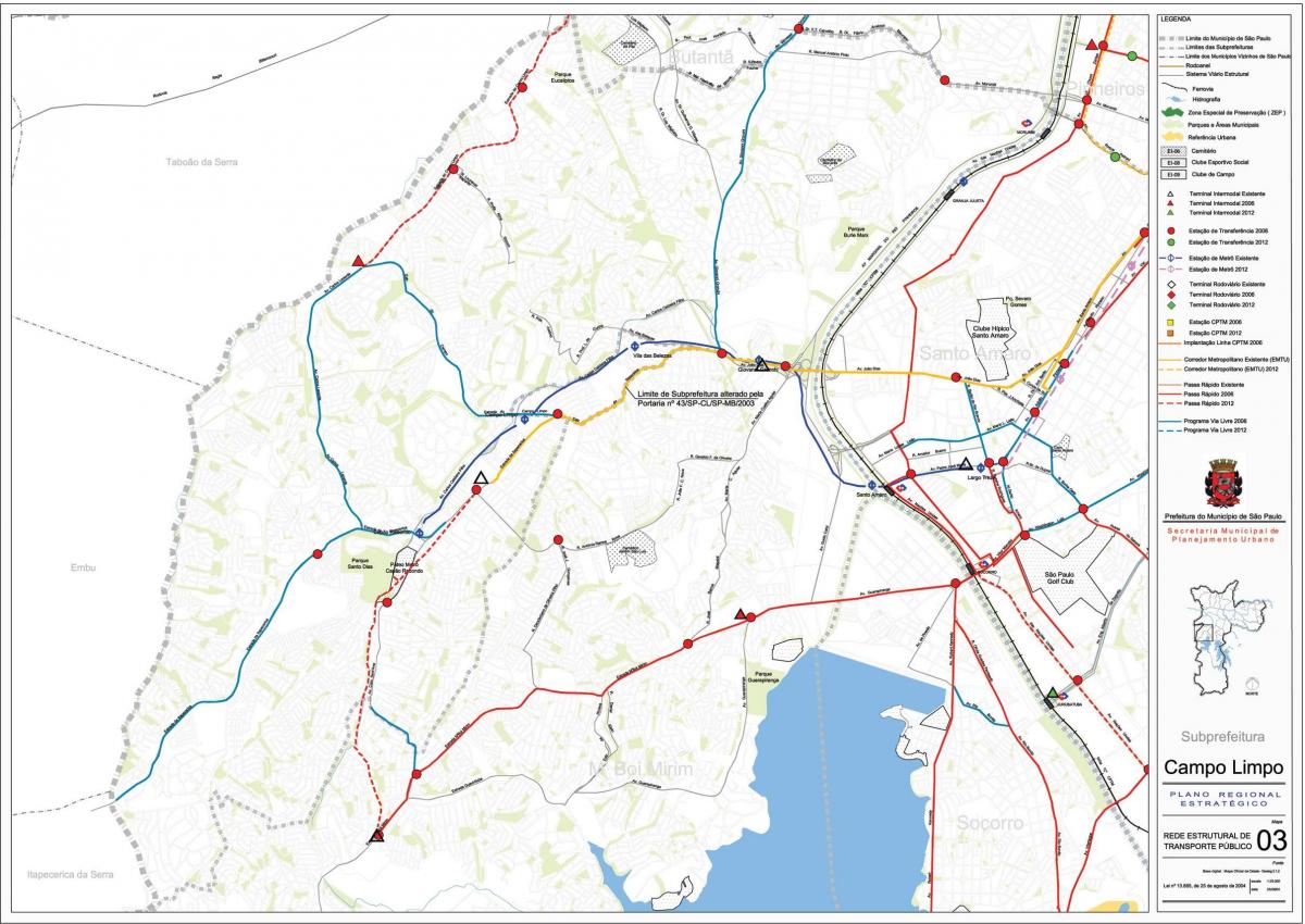 Mapa Campo Limpo São Paulo - garraio Publiko