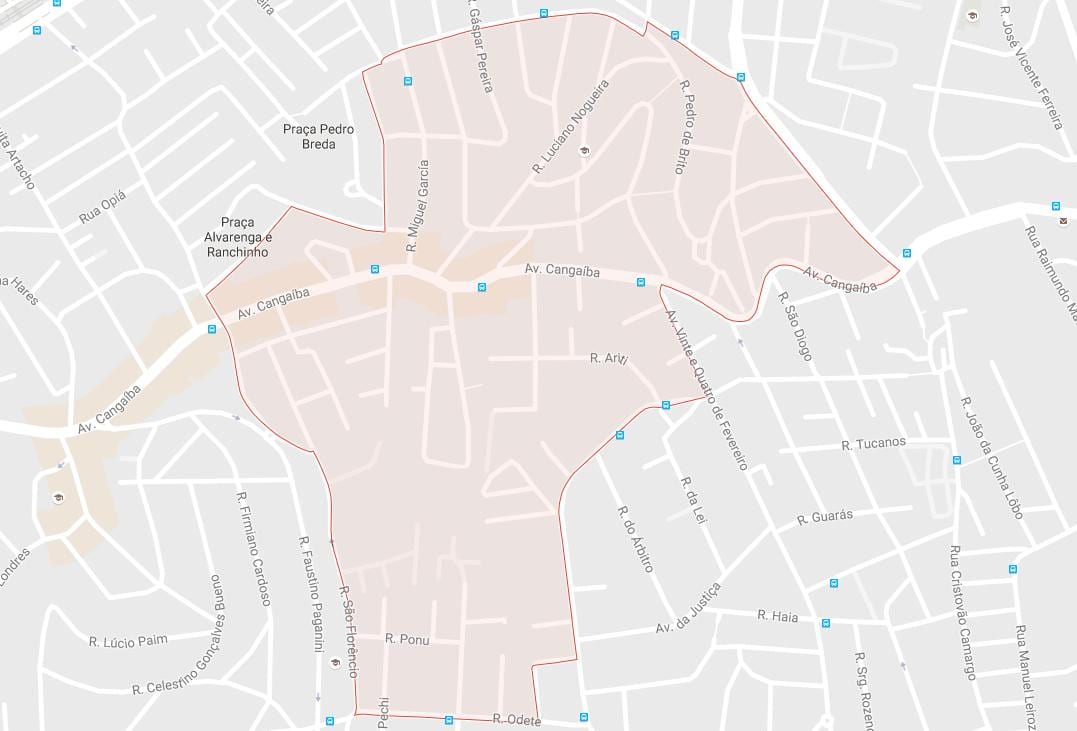 Mapa Cangaíba São Paulo