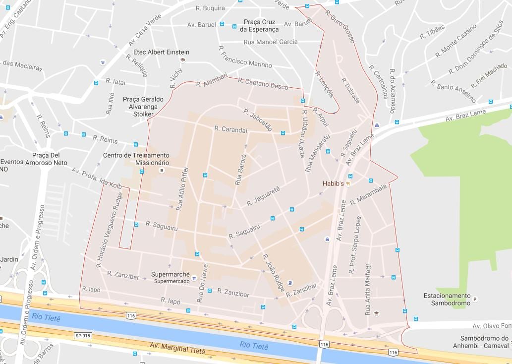 Mapa Casa Verde, Sao Paulo