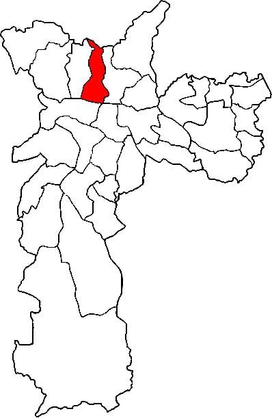 Mapa Casa Verde azpi-prefektura São Paulo
