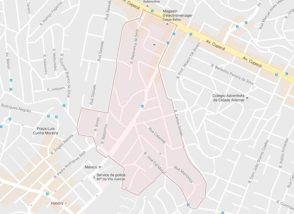 Mapa Cidade Ademar São Paulo