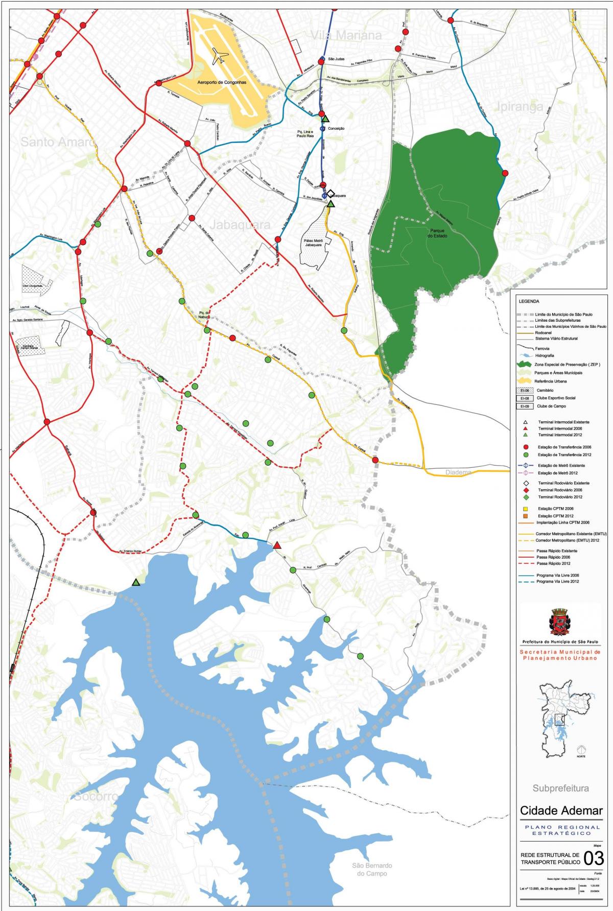 Mapa Cidade Ademar São Paulo - garraio Publiko
