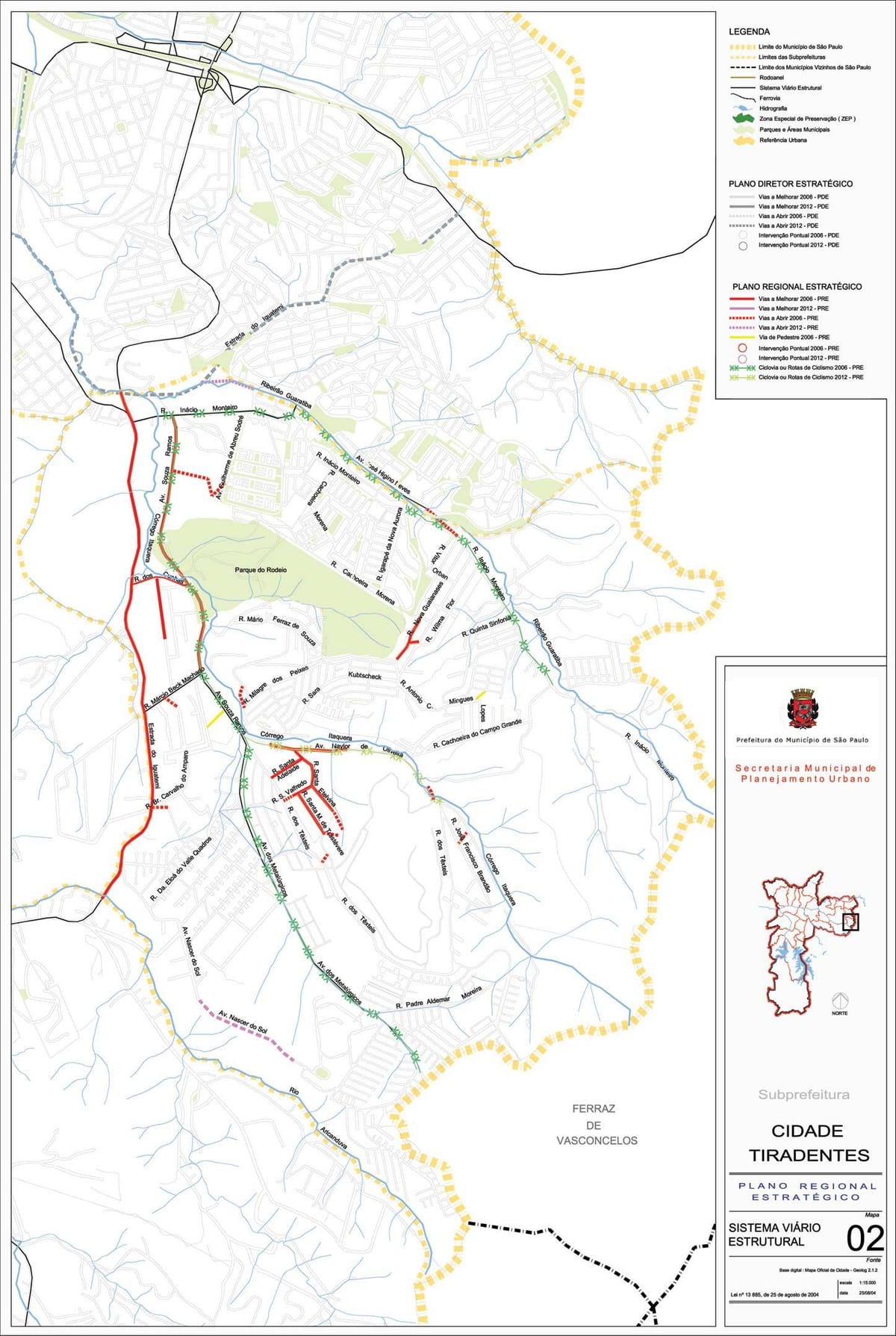 Mapa Cidade Tiradentes São Paulo - Errepideak