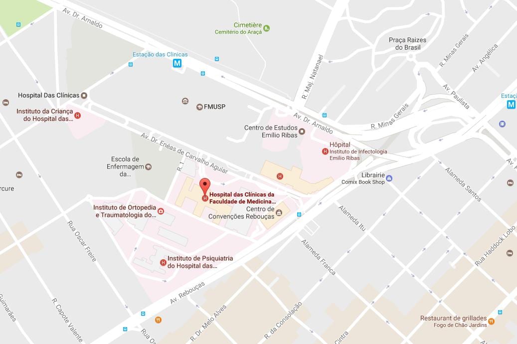 Mapa Clínicas ospitalea