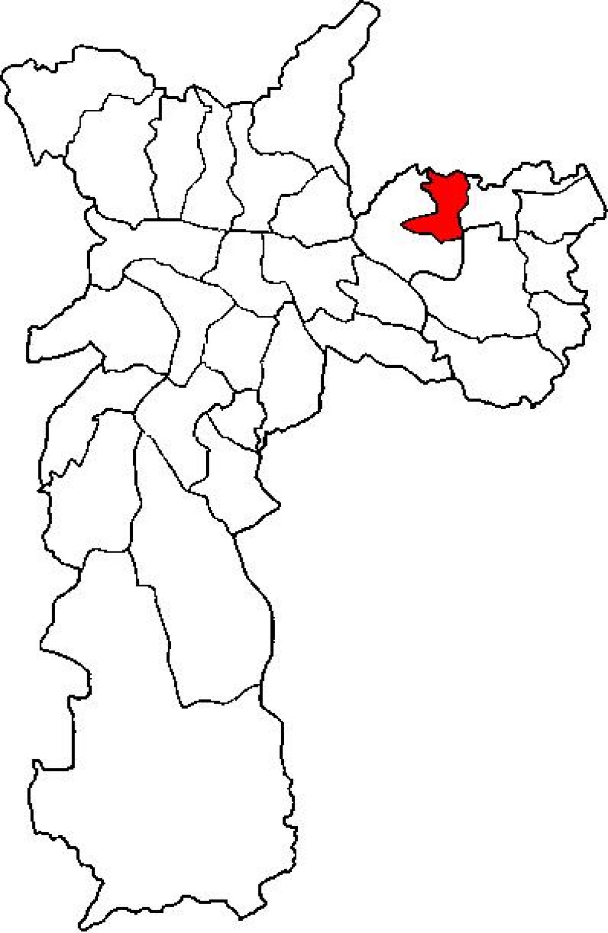 Mapa Ermelino Matarazzo azpi-prefektura São Paulo