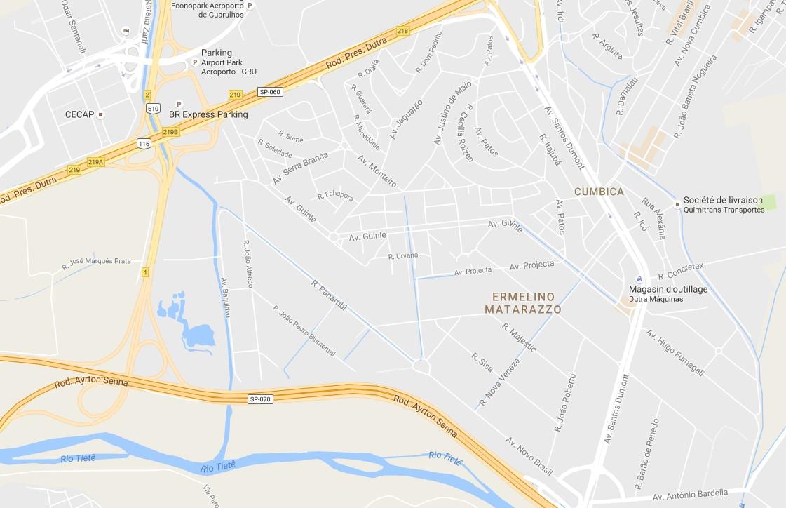 Mapa Ermelino Matarazzo São Paulo