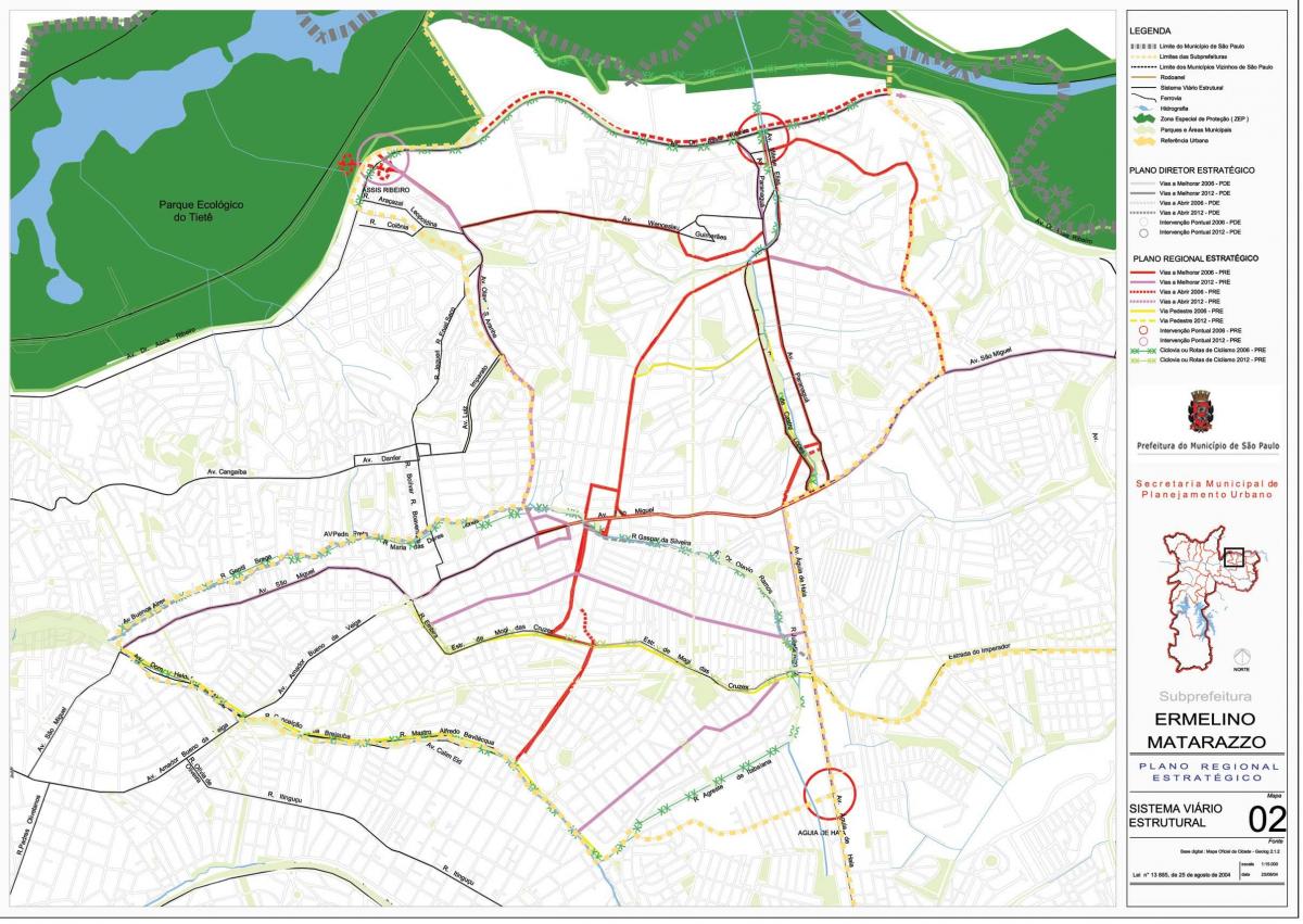 Mapa Ermelino Matarazzo São Paulo - Errepideak