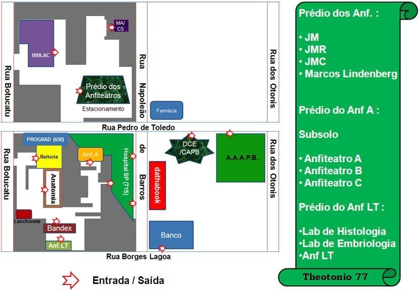 Mapa federal unibertsitatea, São Paulo - UNIFESP