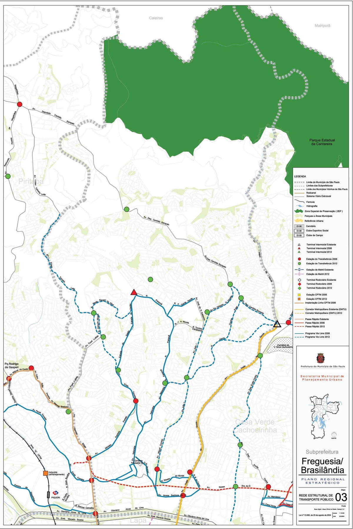 Mapa Freguesia egin Ó São Paulo - garraio Publiko
